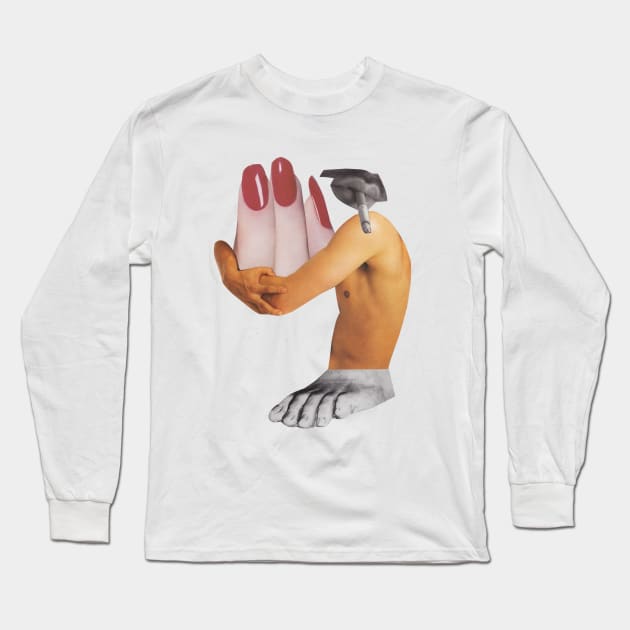 The Make Up Statue Long Sleeve T-Shirt by Luca Mainini